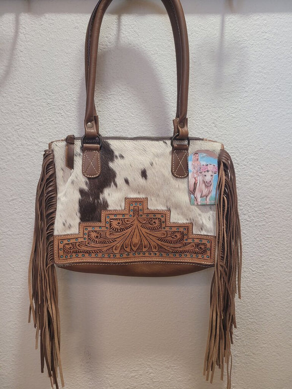 Fringe Cowhide Handbag