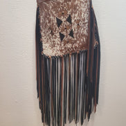 Brown Leather Fringe Crossbody Bag