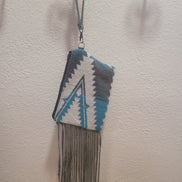 Aztec Patterned Fringe Purse