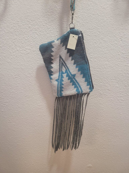 Aztec Patterned Fringe Purse