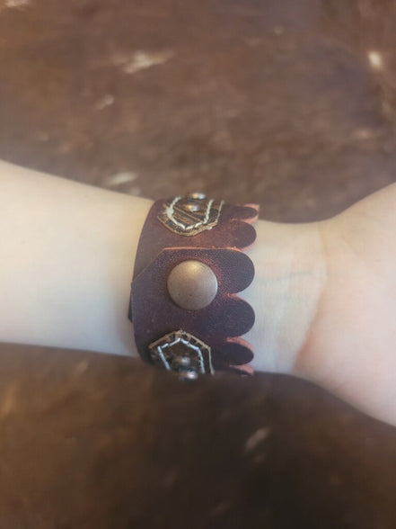 Leather Adjustable Western Style Bracelet