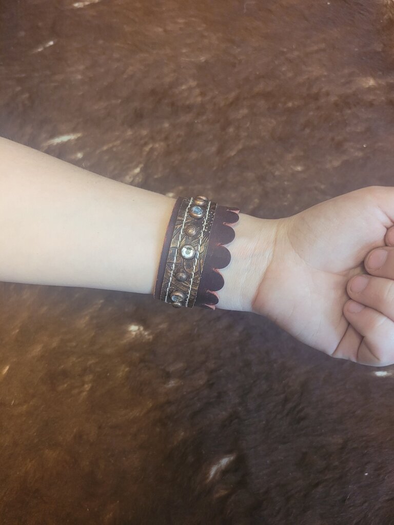 Leather Adjustable Western Style Bracelet