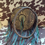 Prairie Leather Designs Round Fringe Bag