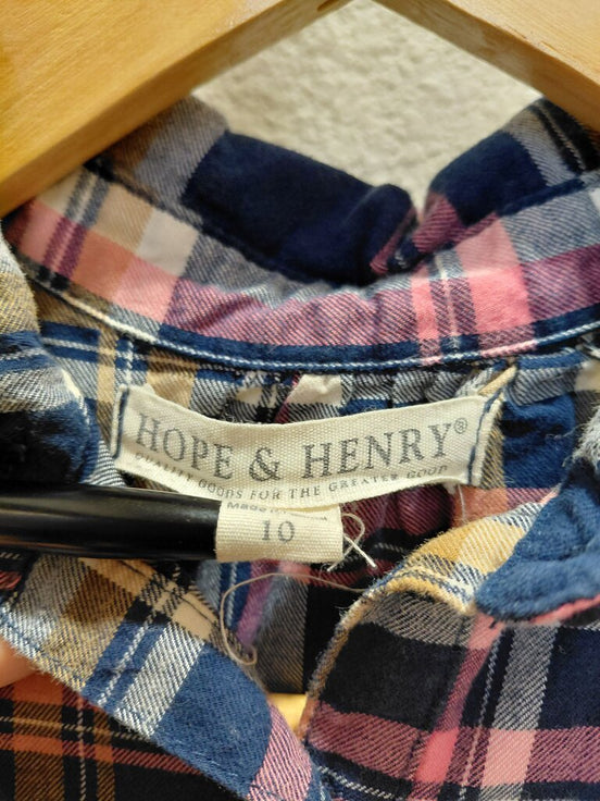Hope & Henry Girls' Plaid Dress