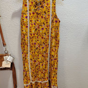 Floral Yellow Casual Dress
