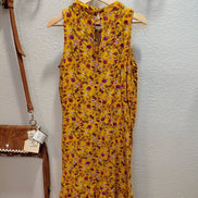 Floral Yellow Casual Dress