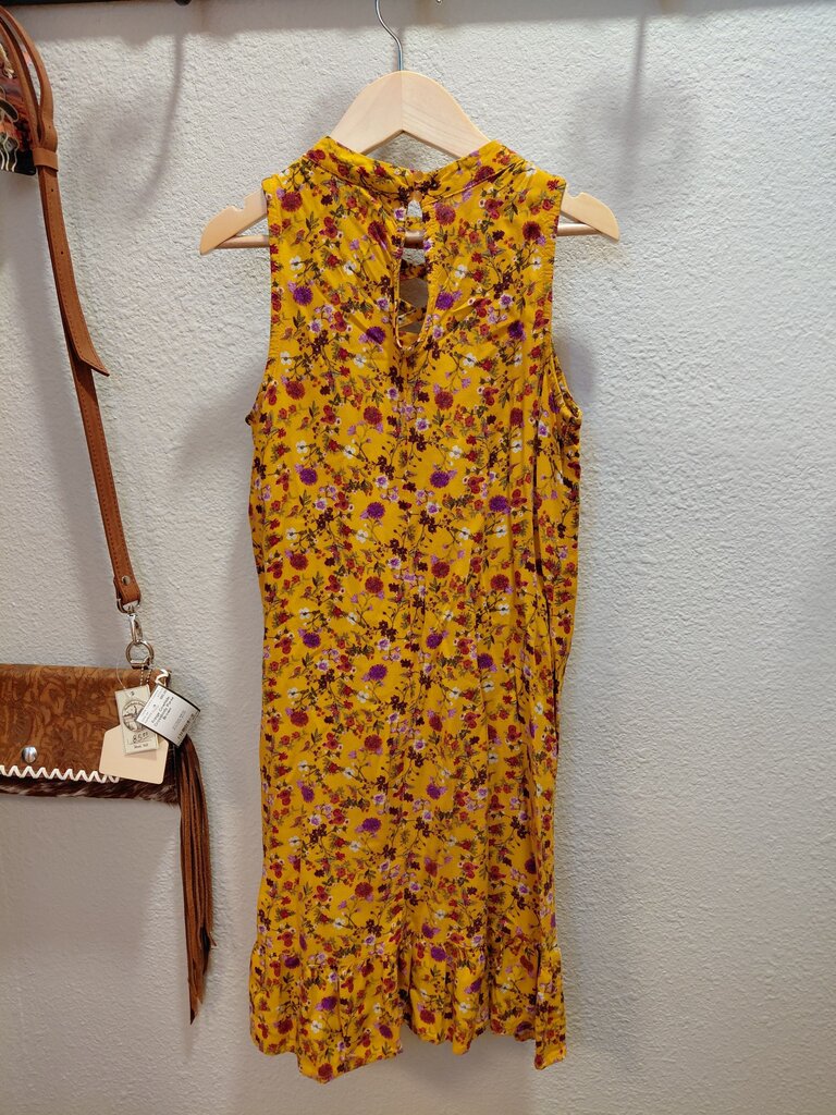 Floral Yellow Casual Dress