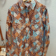 Panhandle Women's Vintage-Style Floral Button-Up Shirt