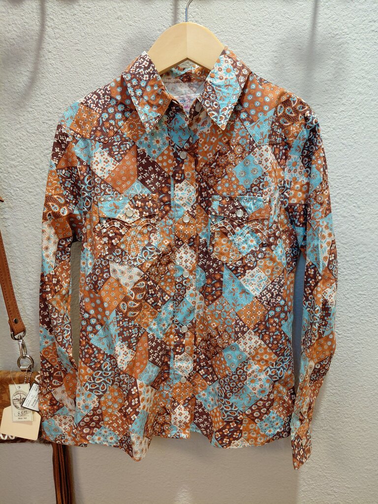 Panhandle Women's Vintage-Style Floral Button-Up Shirt
