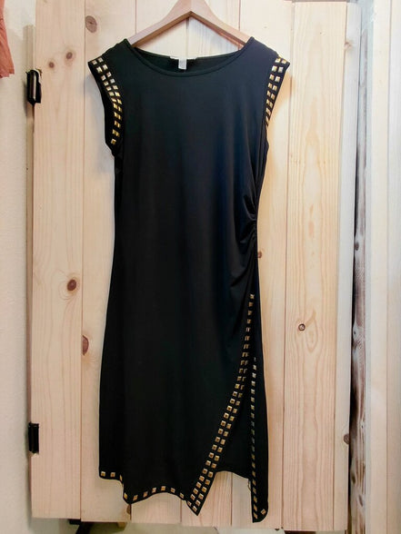 Michael Michael Kors Black Dress with Gold Accents