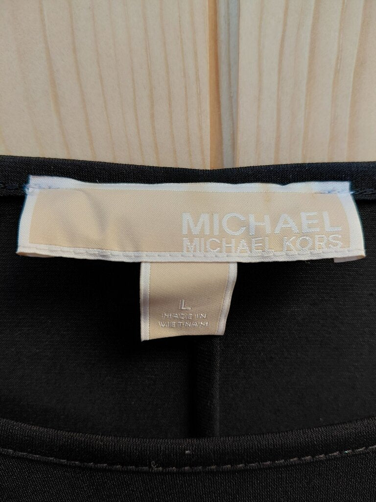 Michael Michael Kors Black Dress with Gold Accents