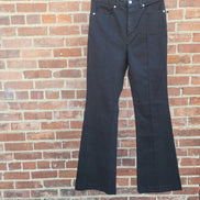Revive Black Flared Denim Jeans