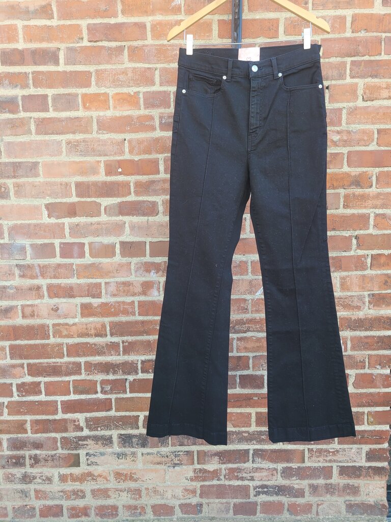 Revive Black Flared Denim Jeans