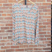 Stetson Women’s Geometric Print Long Sleeve Top