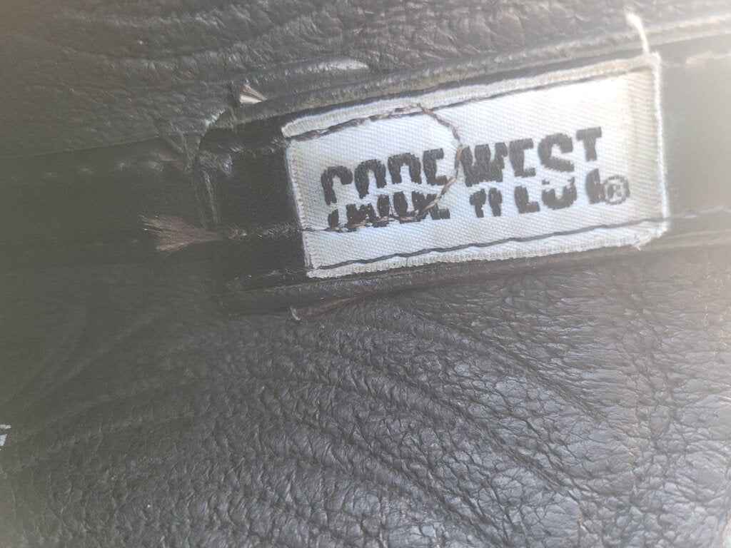 Code West Black Leather Cowboy Boots
