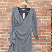 BB Dakota Striped Wrap Dress