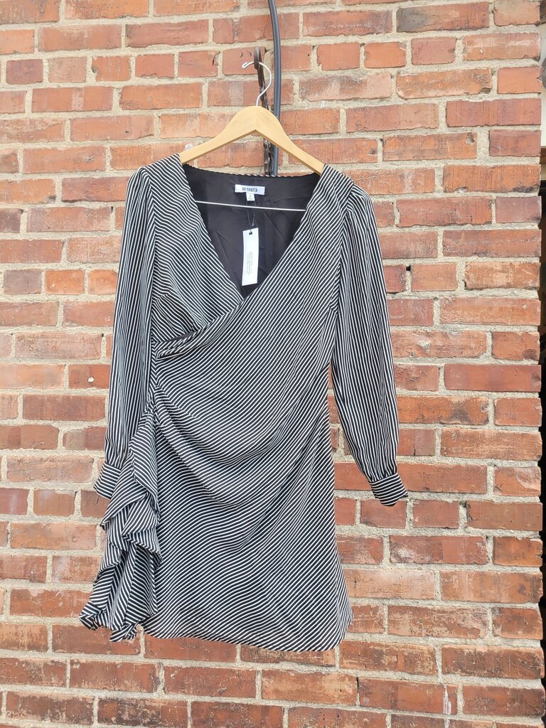 BB Dakota Striped Wrap Dress