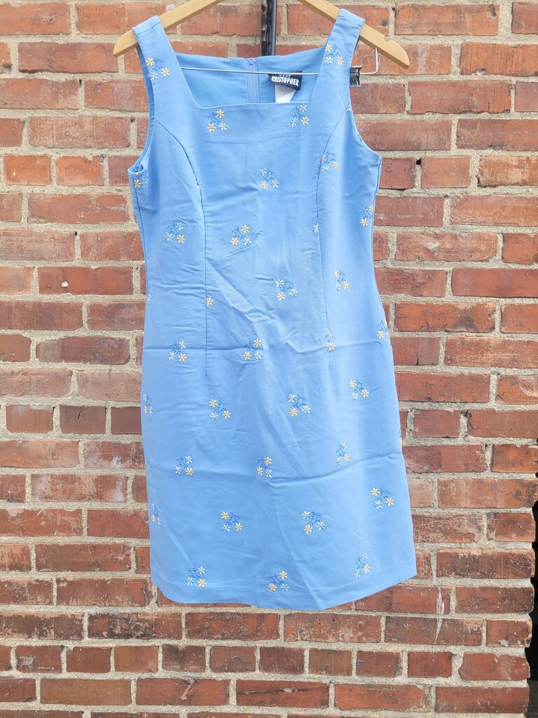 Jodi Kristopher Blue Floral Dress