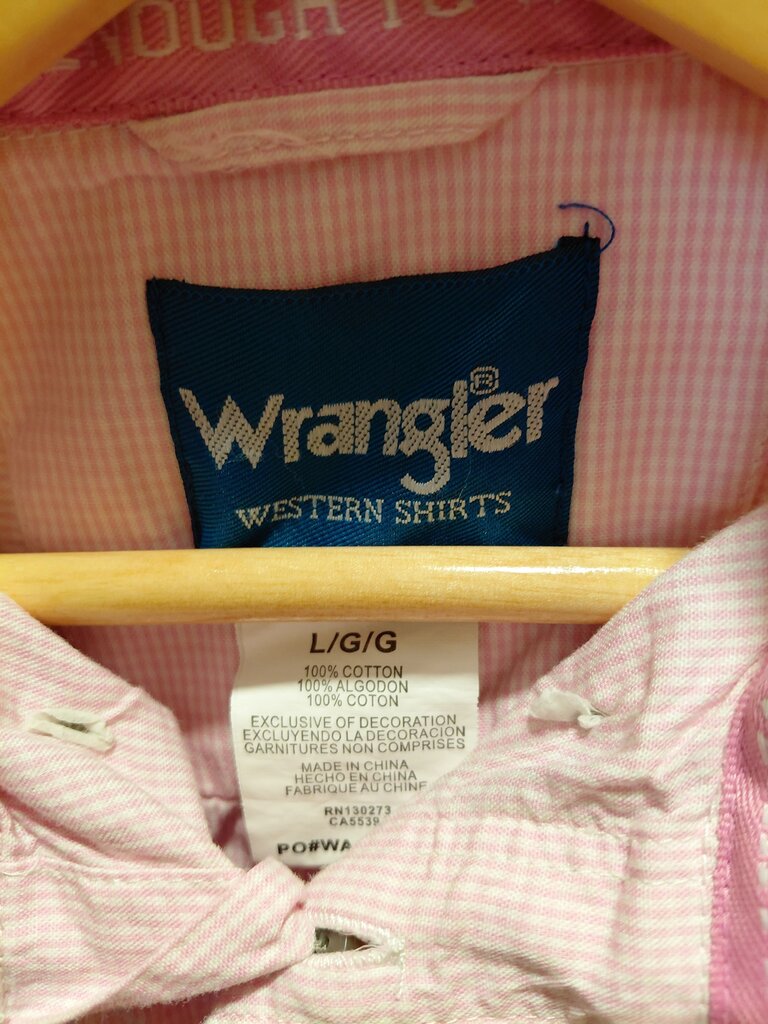 Wrangler Western Shirt Pink Striped
