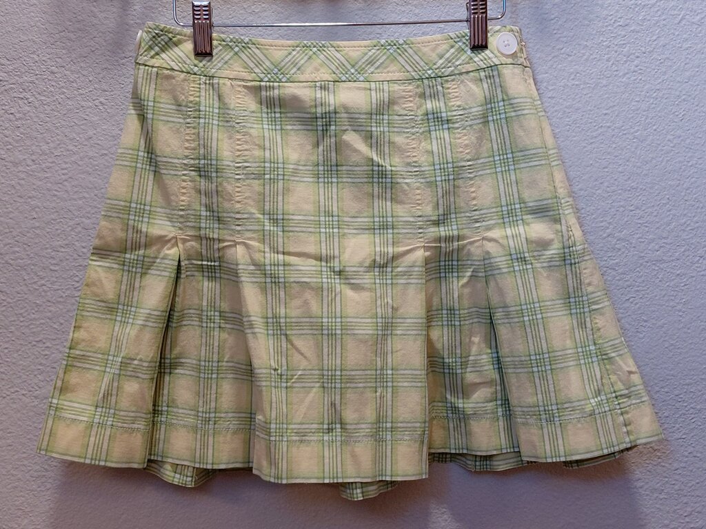 Ann Taylor Loft Green Plaid Skirt