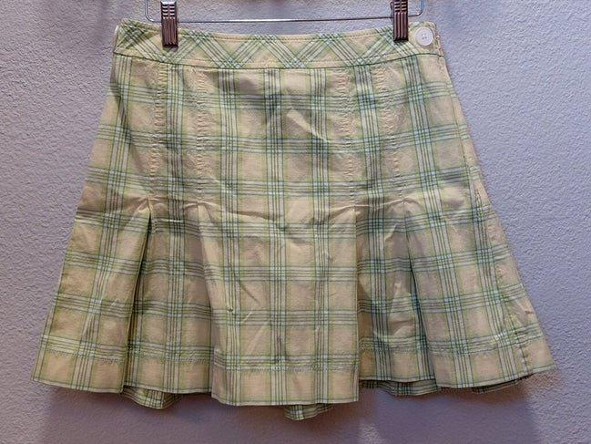 Ann Taylor Loft Green Plaid Skirt