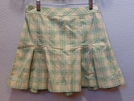 Ann Taylor Loft Green Plaid Skirt