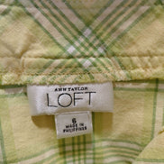 Ann Taylor Loft Green Plaid Skirt