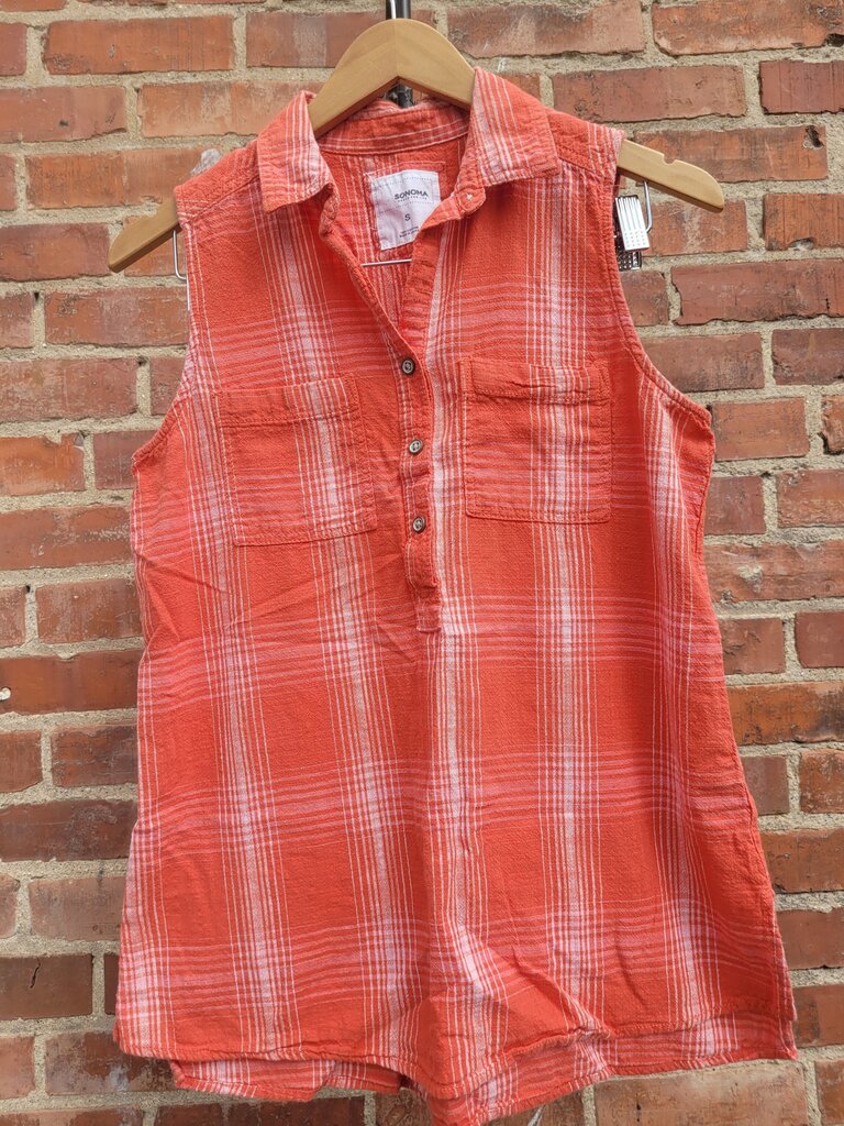 Sonoma Women's Sleeveless Plaid Top