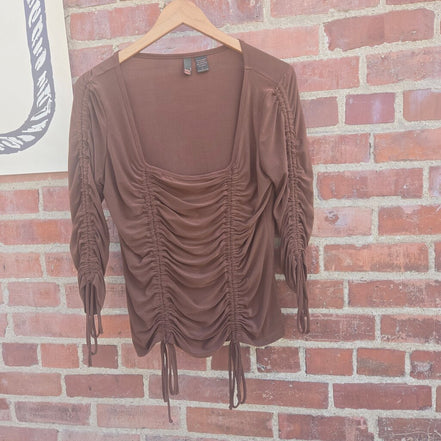 Serenade Brown Long Sleeve Top
