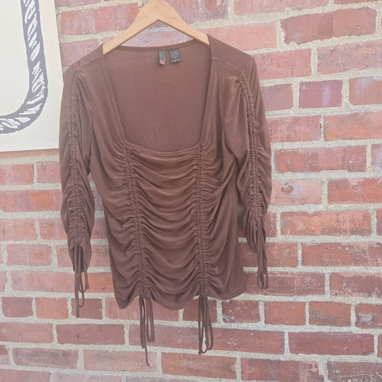 Serenade Brown Long Sleeve Top