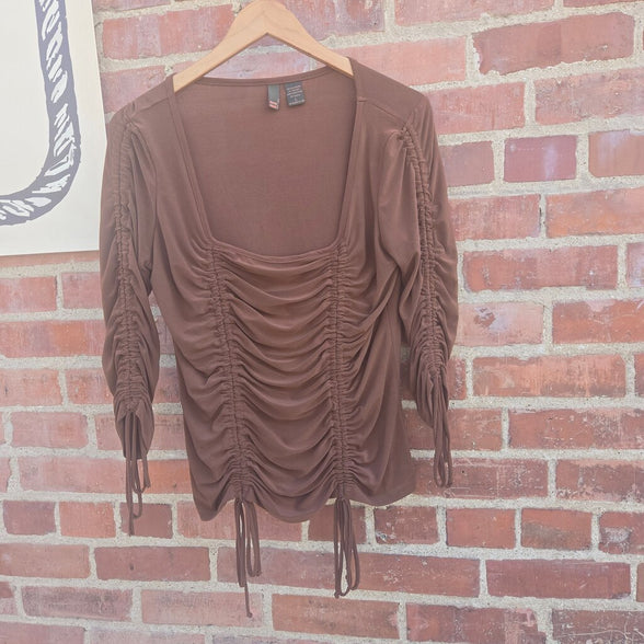 Serenade Brown Long Sleeve Top