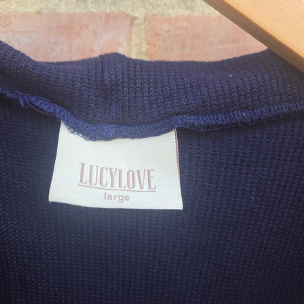 Lucylove Navy Blue Cowl Neck Tank Top