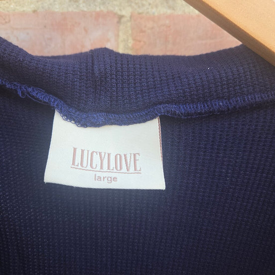 Lucylove Navy Blue Cowl Neck Tank Top