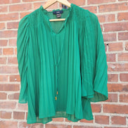 Green Pleated Top by Rain