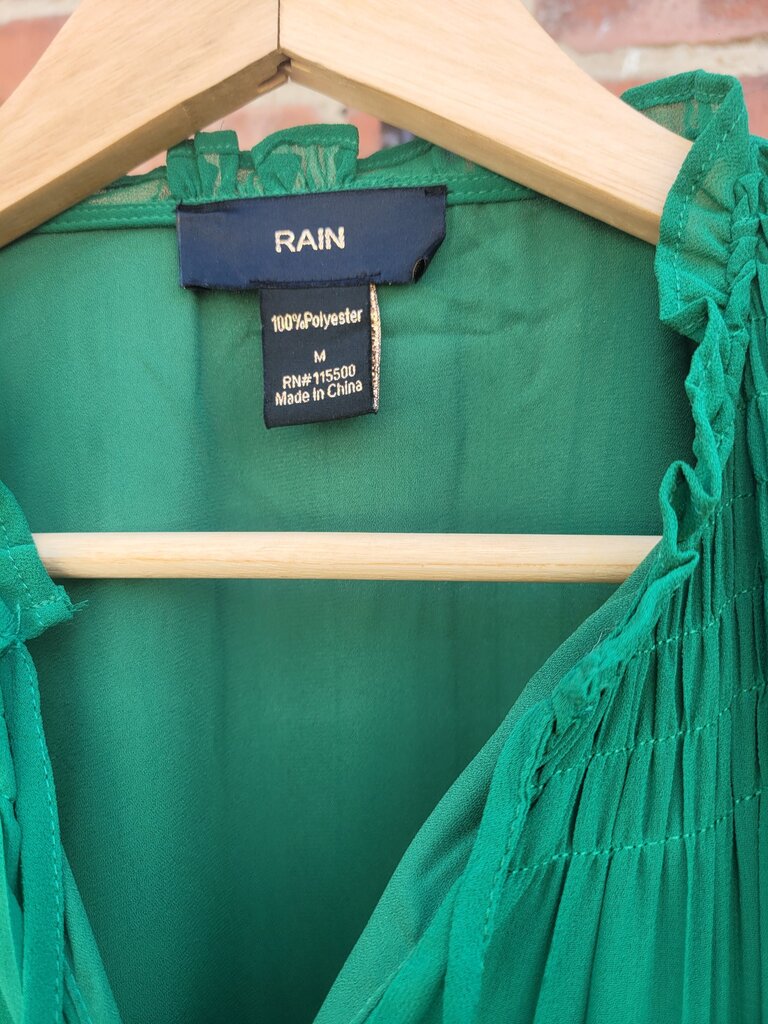 Green Pleated Top by Rain