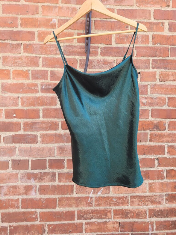 Express Large Green Satin Camisole