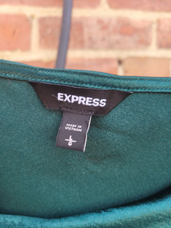 Express Large Green Satin Camisole
