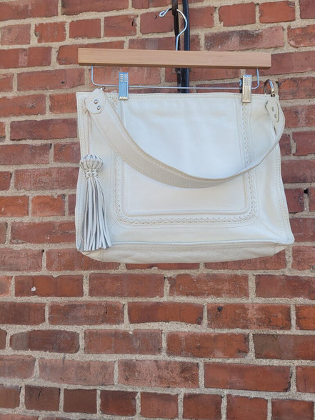 Fortuna Valentino White Leather Handbag
