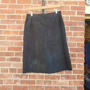St. John's Bay Women's Black Leather Skirt