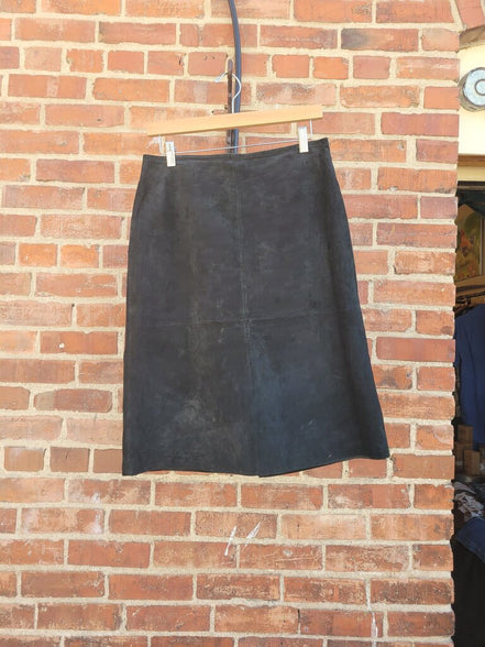 St. John's Bay Women's Black Leather Skirt