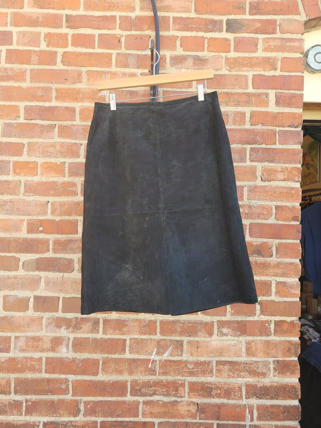 St. John's Bay Women's Black Leather Skirt