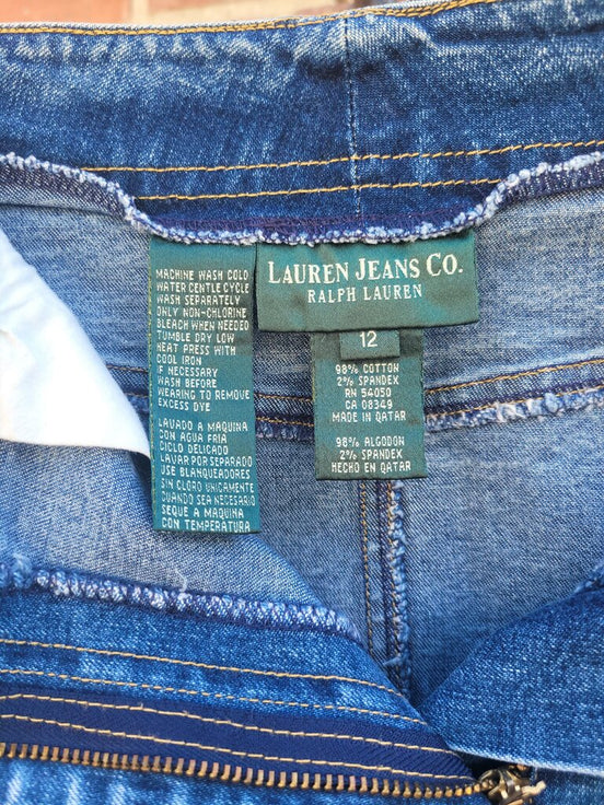Lauren Jeans Co. Blue Denim Skirt