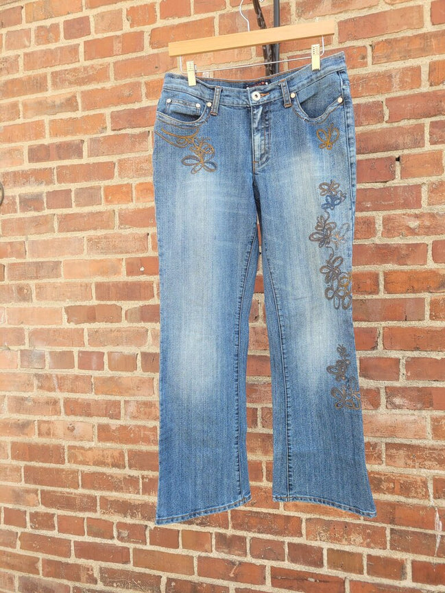 Vanilla Star Women’s Embellished Bootcut Jeans