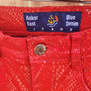 Ankor East Red Denim Jacket and Jeans Set