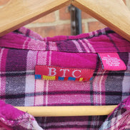 BTC Pink Plaid Flannel Shirt