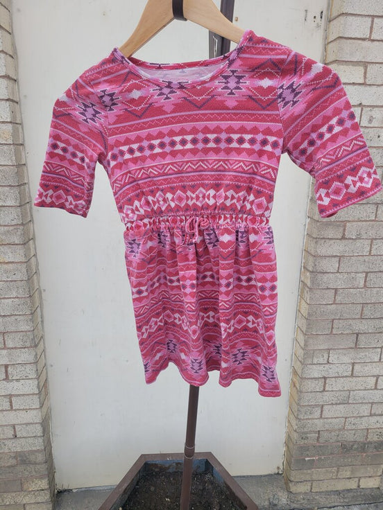 Faded Glory Pink Aztec Pattern Dress