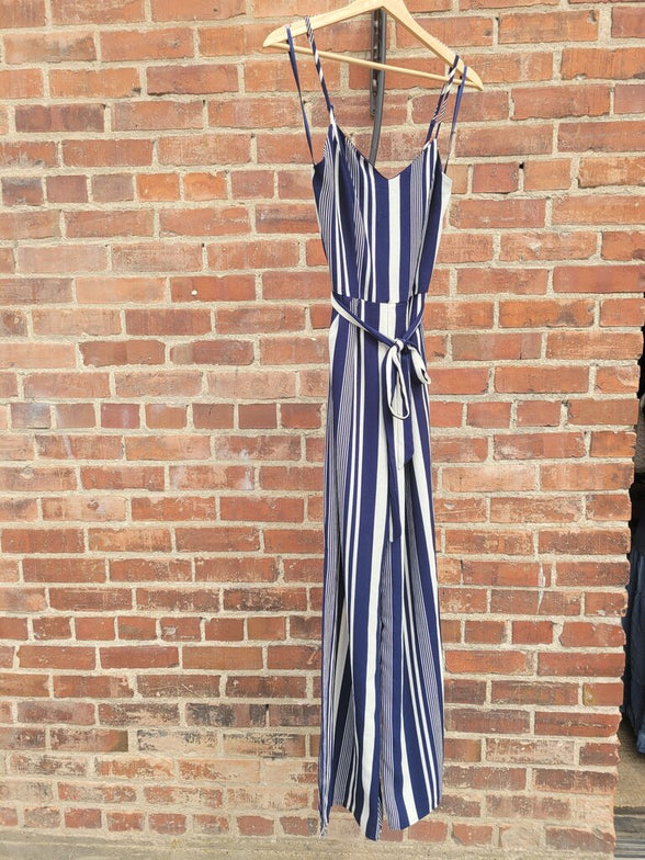 Monteau Striped Jumpsuit