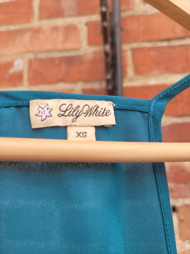 Lily White Teal Camisole