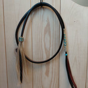 Handcrafted Leather Whip with Decorative Handle