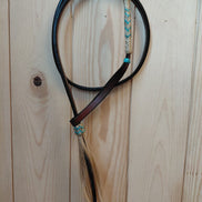 Handcrafted Leather Whip with Decorative Handle